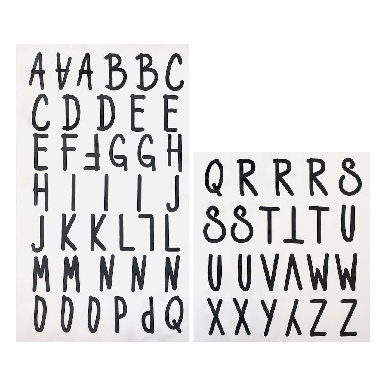 Black Fun Font Alphabet Iron-On Transfers by Make Market®